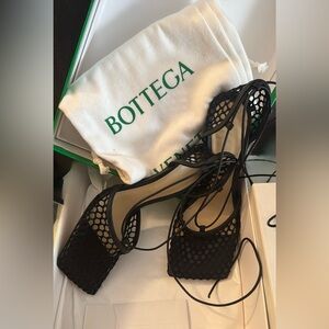 Bottega Veneta Black Mesh Heels
